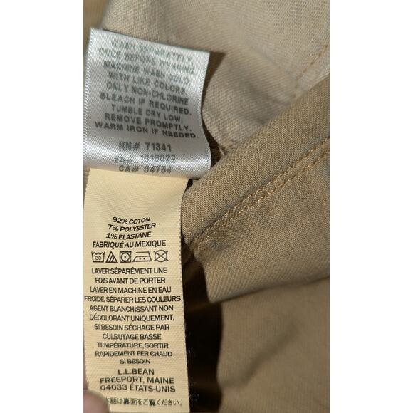 LL Bean Jeans Women's 10P Tan Straight Leg Classic Fit - Picture 8 of 8